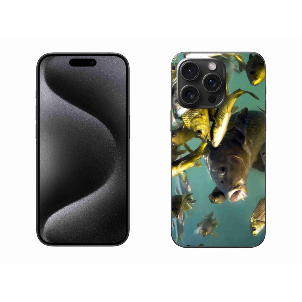 Gél tok mmCase iPhone 15 Pro Max készülékhez - halak iskolája