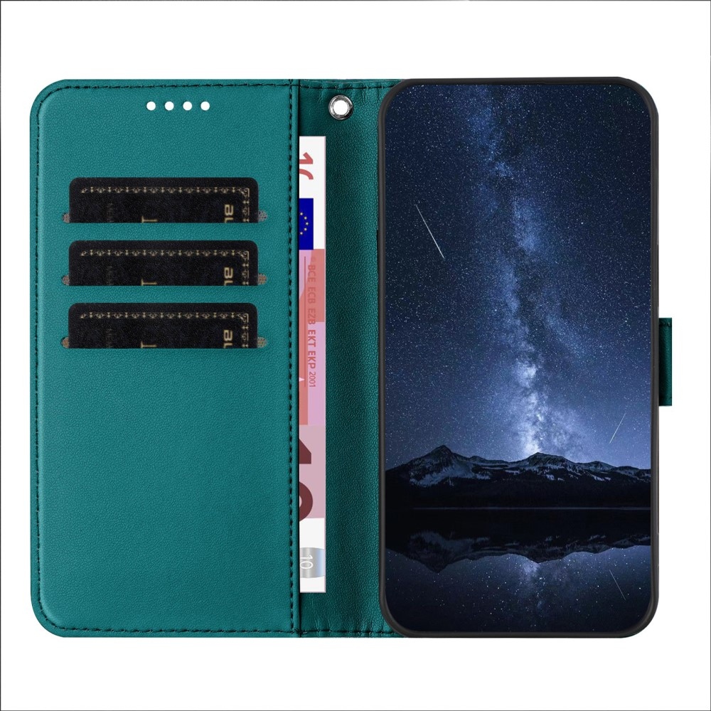 Rögök könyvtáska Honor 400 Lite-hoz - teal színű