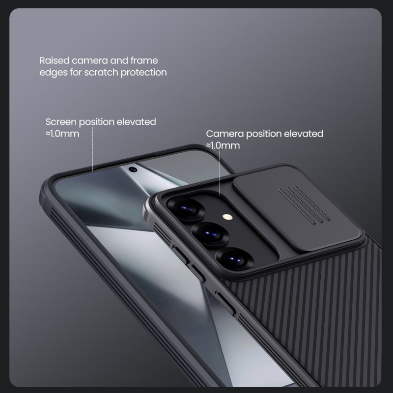 Nillkin CamShield PRO hátlap a Samsung Galaxy S25+ készülékhez Sötétzöld