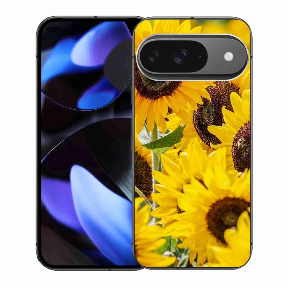 Zselés borítás mmCase a Google Pixel 9/9 Pro számára - Napraforgó