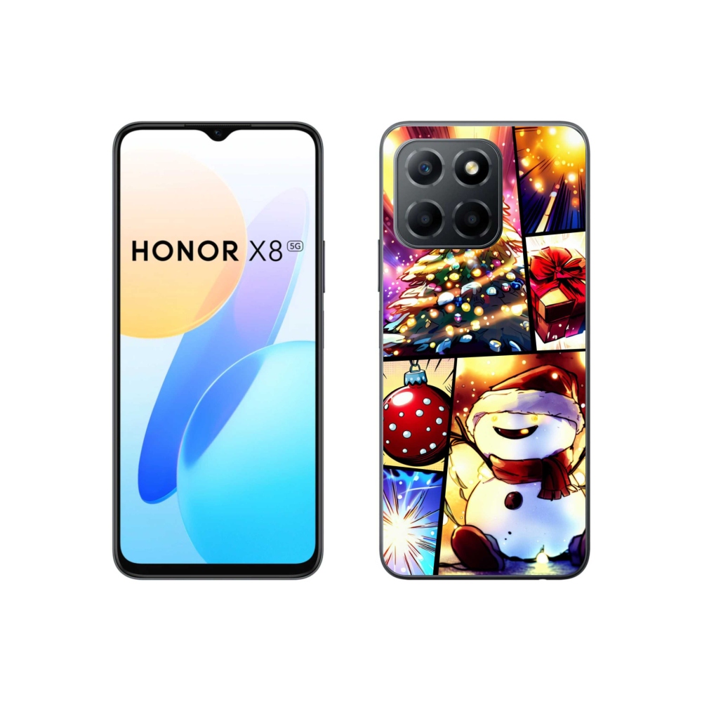 Gél borító mmCase a Honor X8 5G/70 Lite 5G készülékhez - karácsonyi motívumok 1