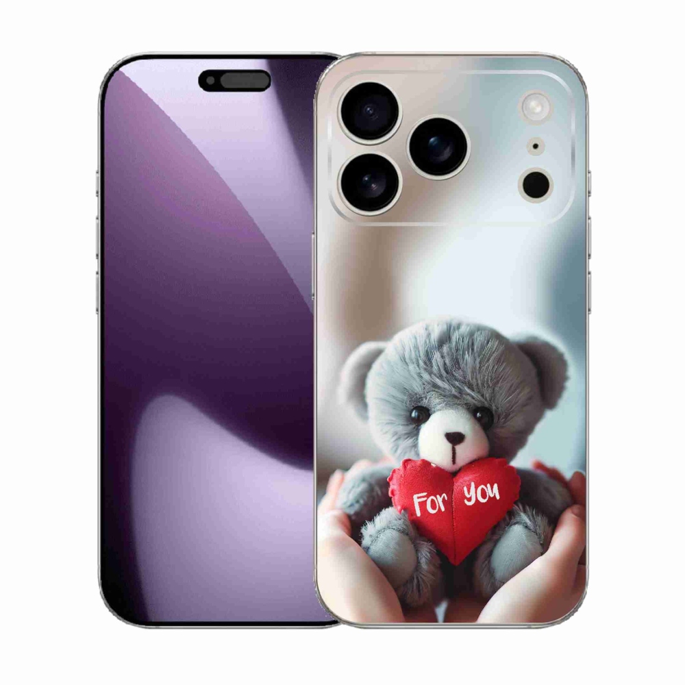 Gél borítás mmCase iPhone 17 Pro készülékhez - mackó a szerelmesek számára