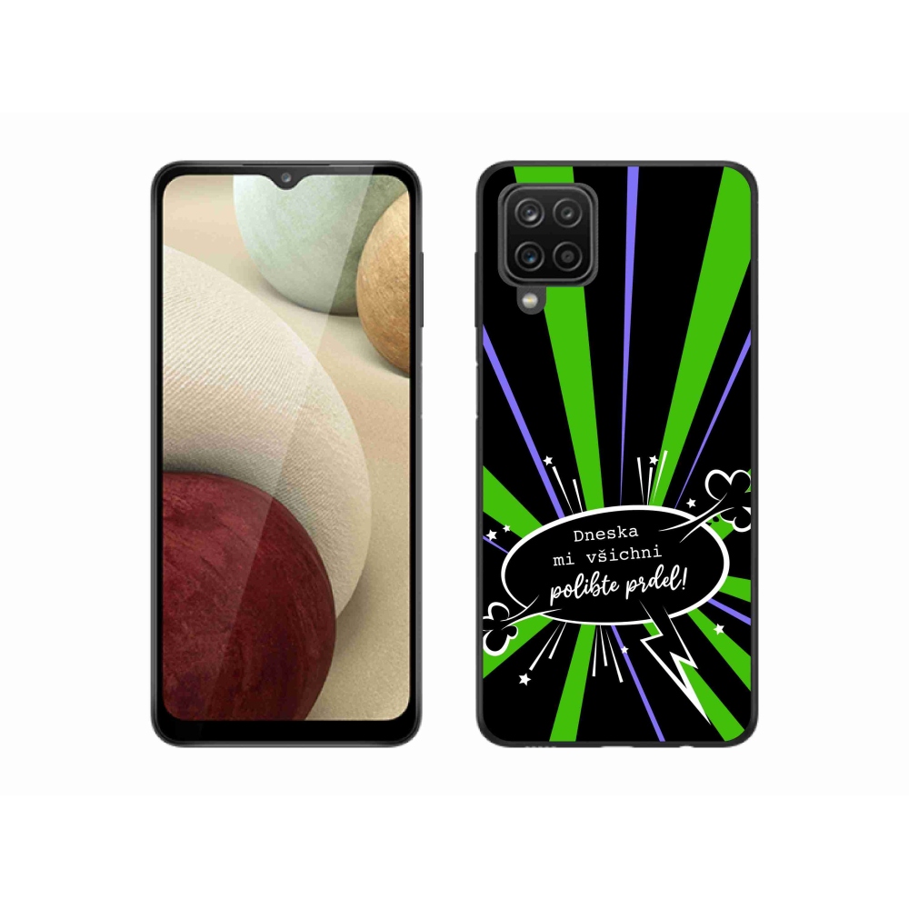 Gél borító mmCase Samsung Galaxy M12 készülékhez - vicces szöveg 15 fekete háttér