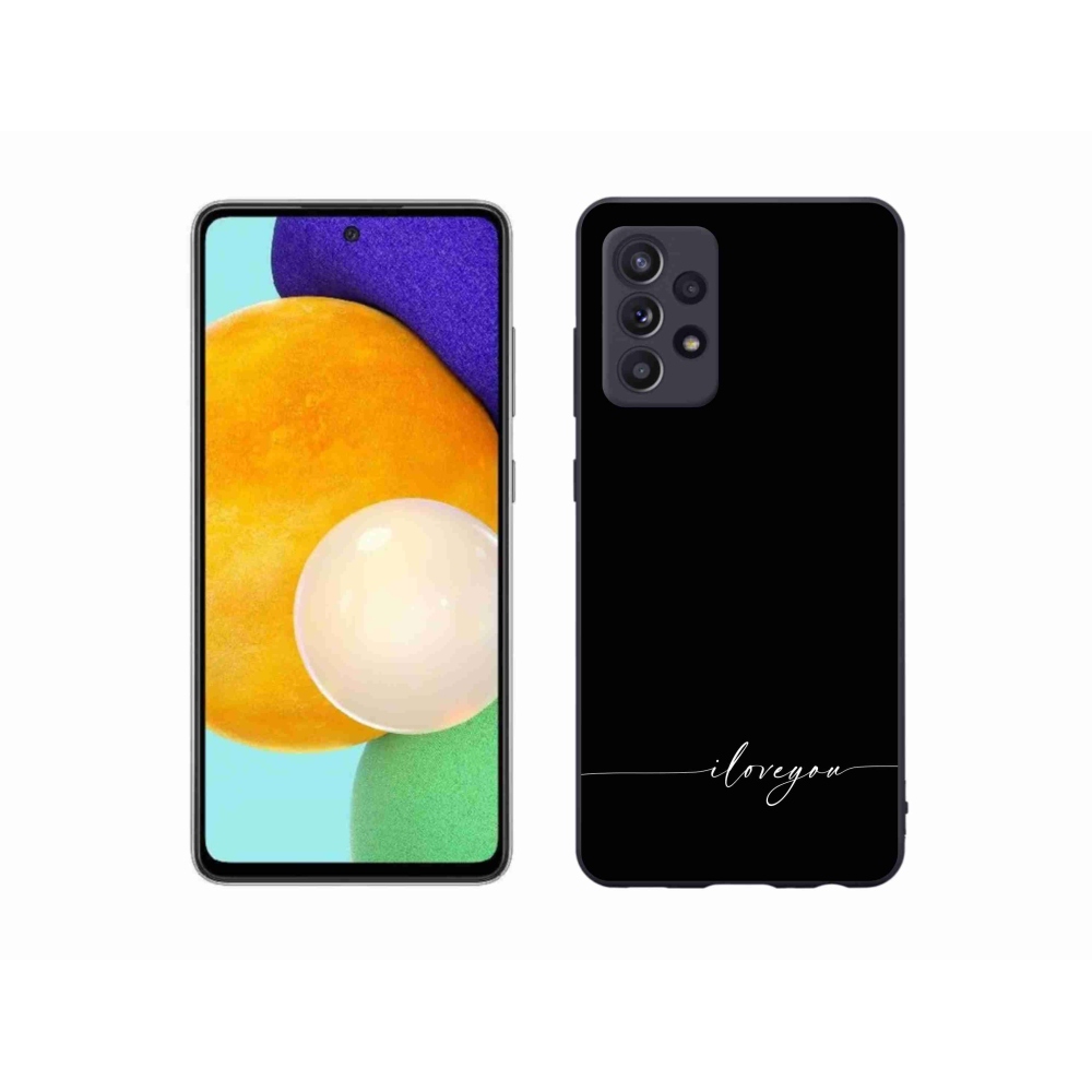 Gél borító mmCase Samsung Galaxy A52s 5G - I love you fekete háttérrel