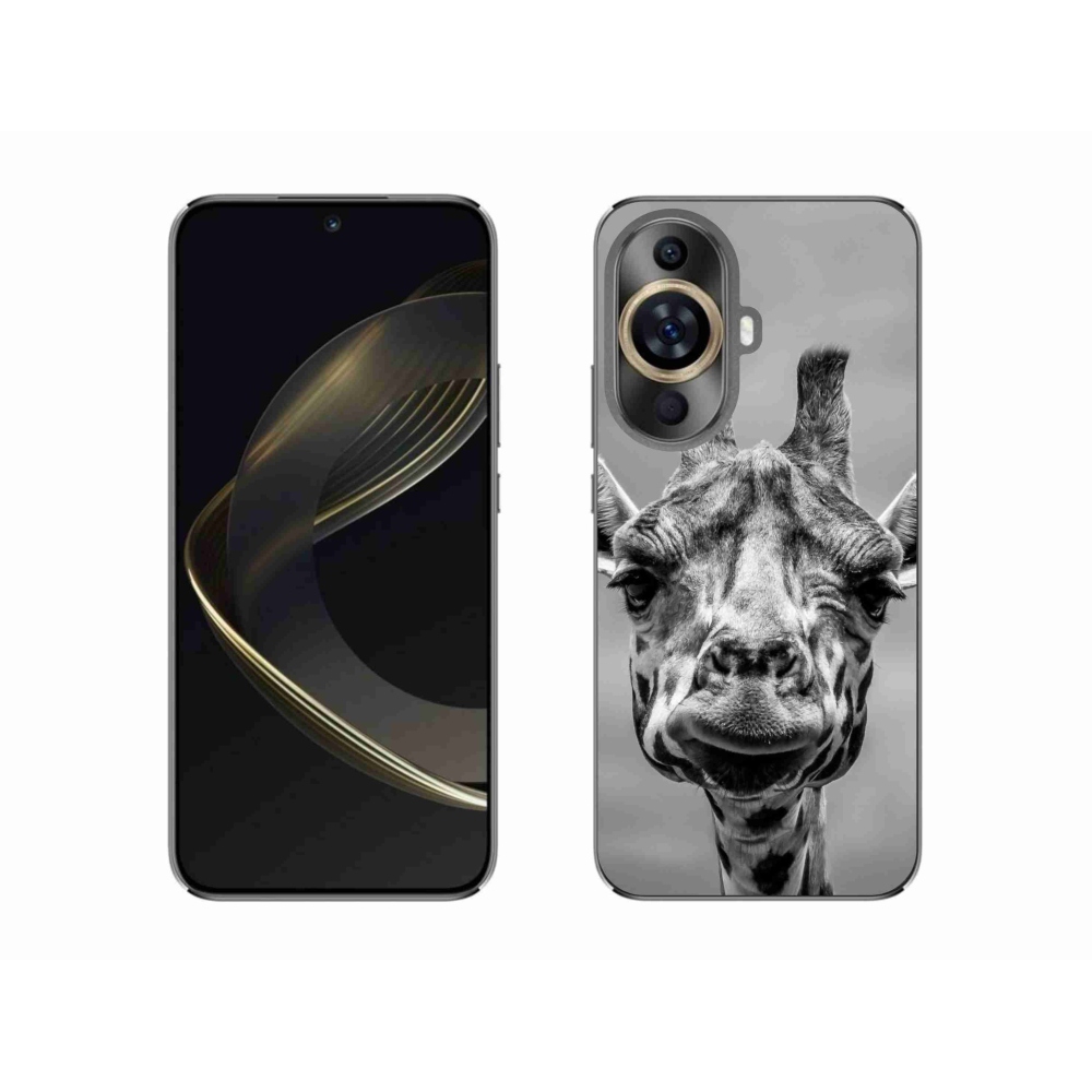 Gél borítás mmCase a Huawei Nova 11 készülékre - fekete-fehér zsiráf