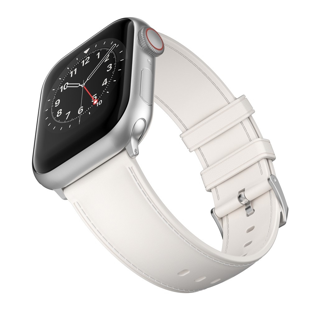 Stitch zselés szíj Apple Watch Ultra/Ultra 2 49mm/SE/SE 2022/2023 44mm/9/8/7 45mm/6/5/4 44mm/3/2/1 42 mm-es Apple Watch Ultra/Ultra 2 órához - bézs színű