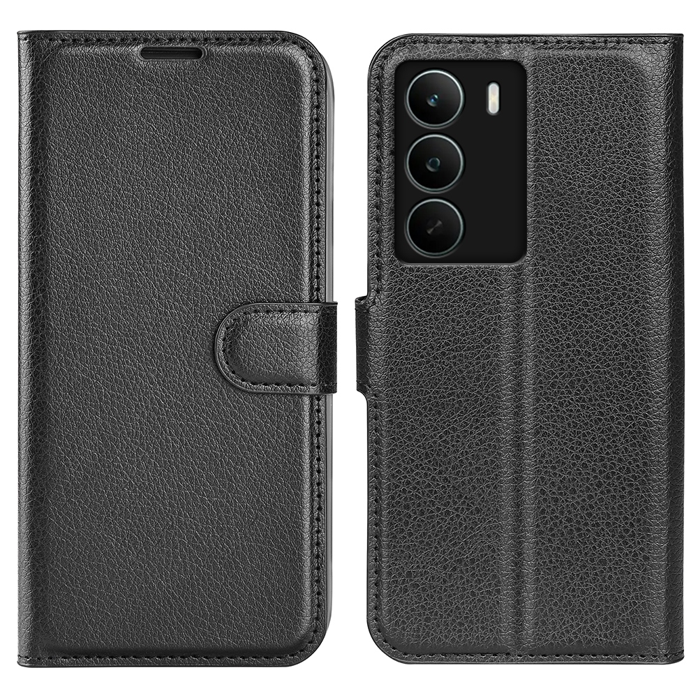 Litchi könyvtáska a Realme C71 készülékhez - fekete