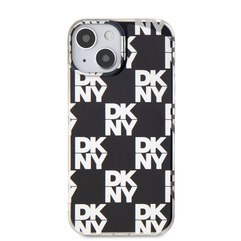 DKNY PC/TPU kockás mintás hátsó borító iPhone 14 készülékhez Fekete