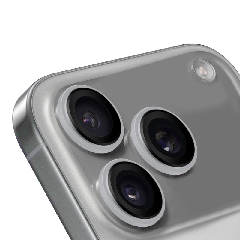 Csomag:ME objektívvédő Apple iPhone 17 Pro/17 Pro Max ezüst színű iPhone 17 Pro/17 Pro Max készülékhez