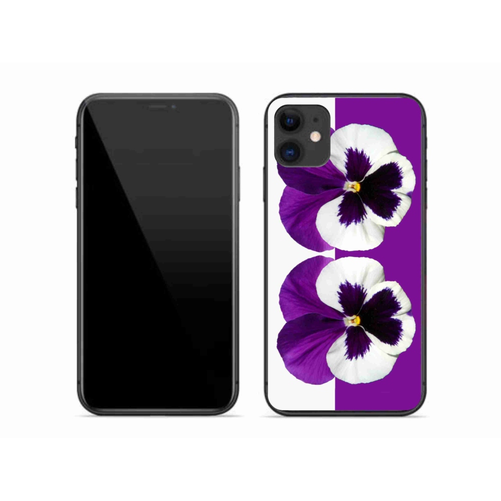 Zselés borítás mmCase iPhone 11 készülékhez - lila és fehér virág