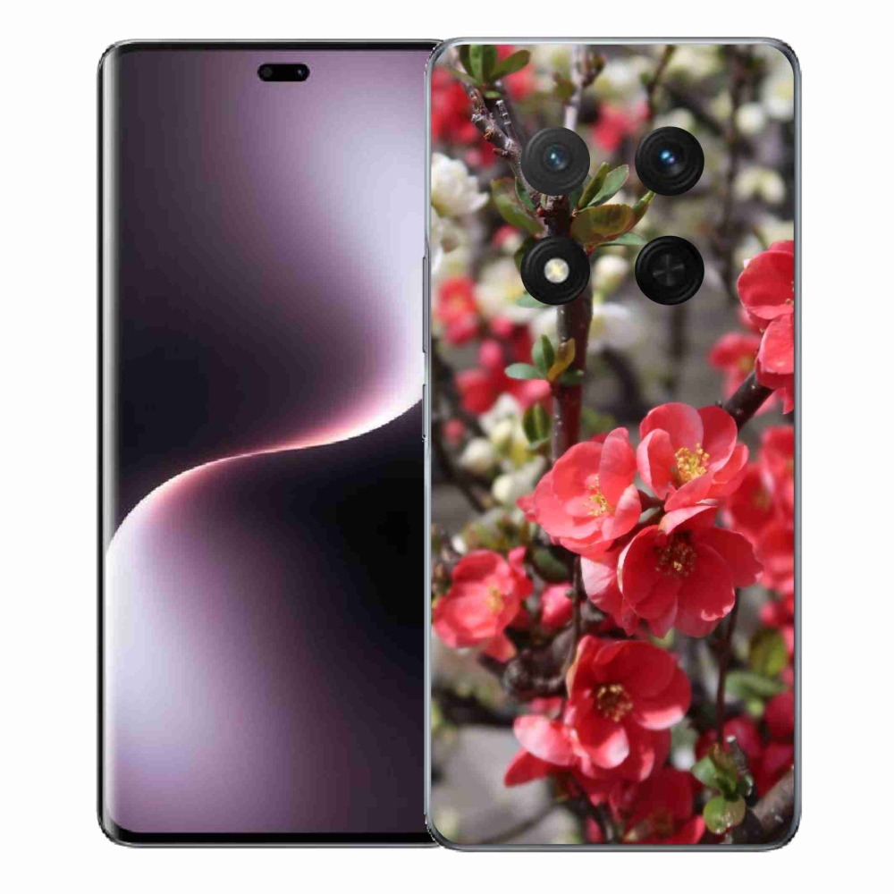 Gél borítás mmCase a Honor Magic 7 Lite 5G számára - piros virágok
