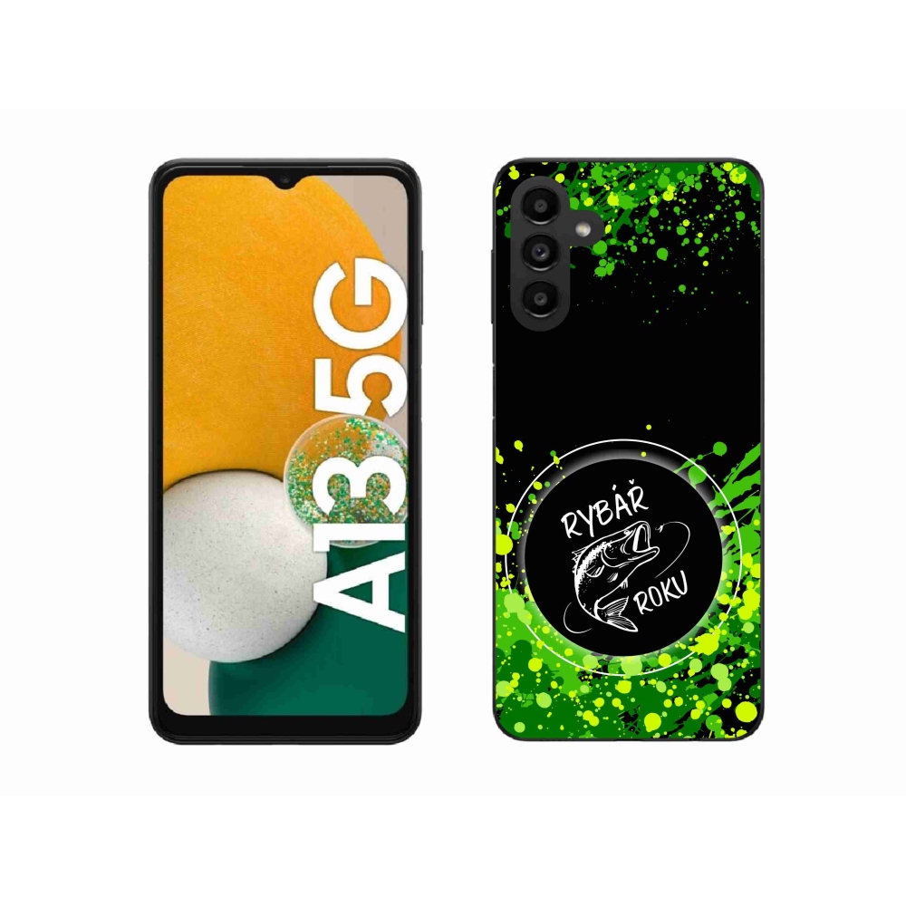 Gél borító mmCase Samsung Galaxy A13 5G - az év halászának fekete háttere