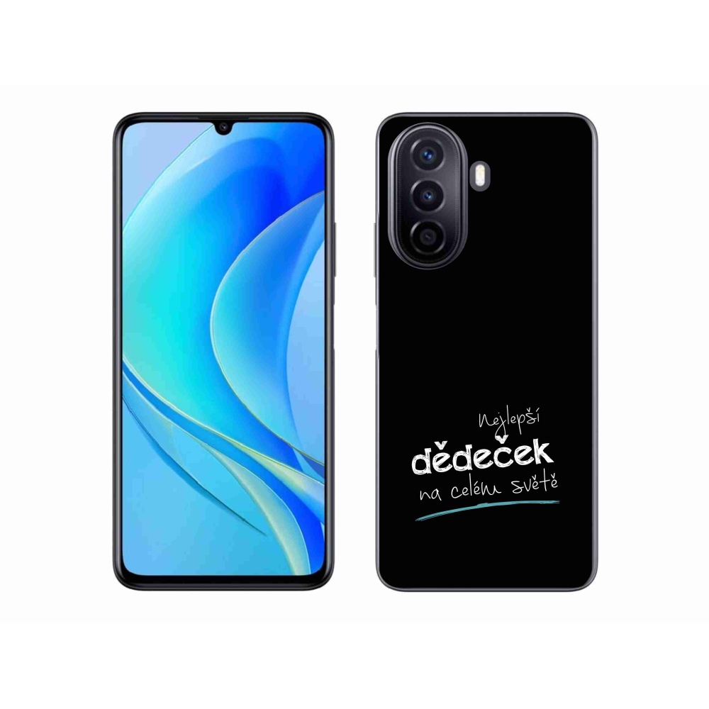 Gél borító mmCase a Huawei Nova Y70-en - a legjobb nagypapa 3 fekete háttérrel