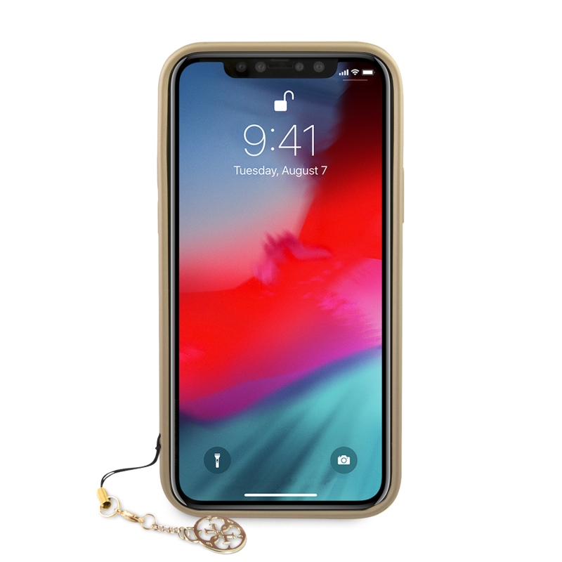 Guess 4G Charms hátlap iPhone 12/12 Pro 6.1 szürke iPhone 12/12 Pro 6.1 szürke borítóhoz