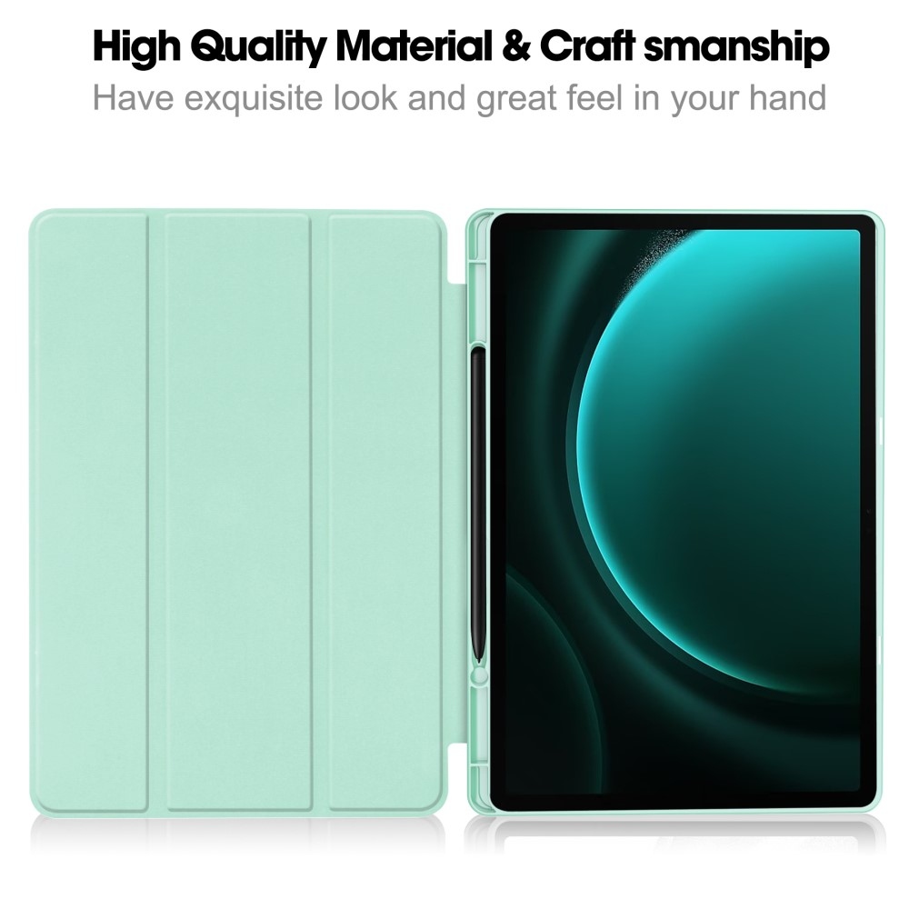 Tok okos záró tok Samsung Galaxy Tab S9 FE+ készülékhez - világoszöld