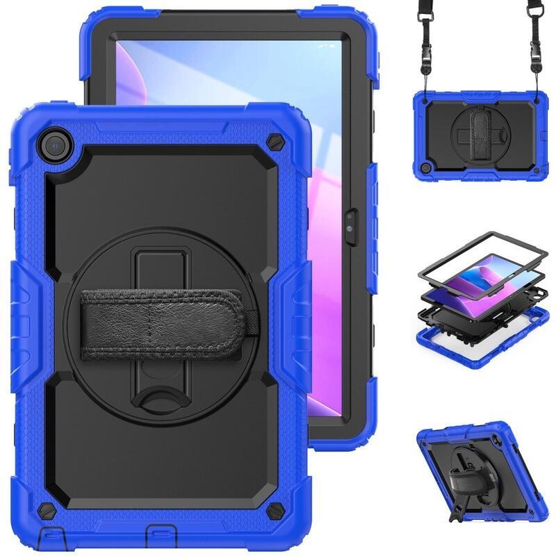 Hibrid táblagép tok kéztartóval és vállpánttal Lenovo Tab M10 Plus (3rd Gen) - kék