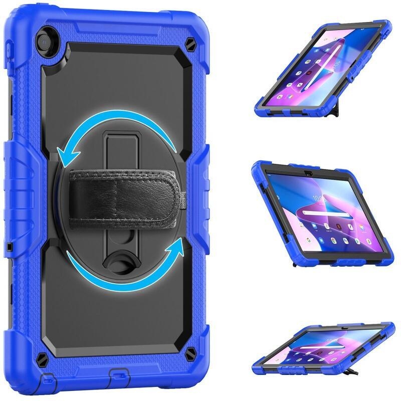 Hibrid táblagép tok kéztartóval és vállpánttal Lenovo Tab M10 Plus (3rd Gen) - kék