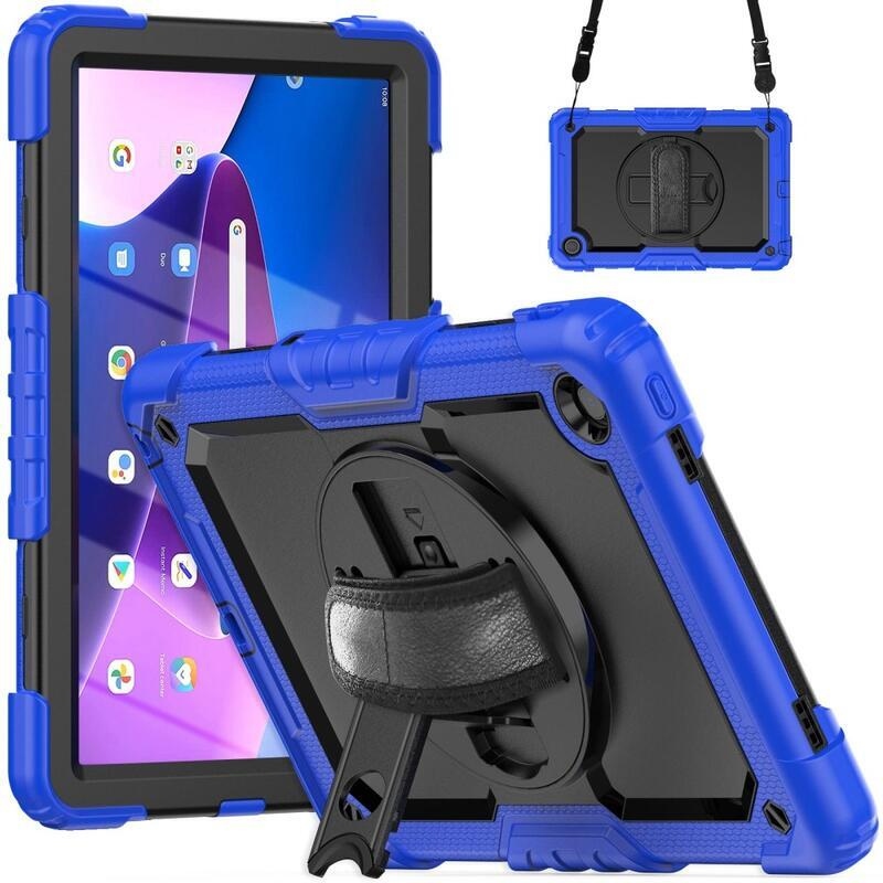 Hibrid táblagép tok kéztartóval és vállpánttal Lenovo Tab M10 Plus (3rd Gen) - kék