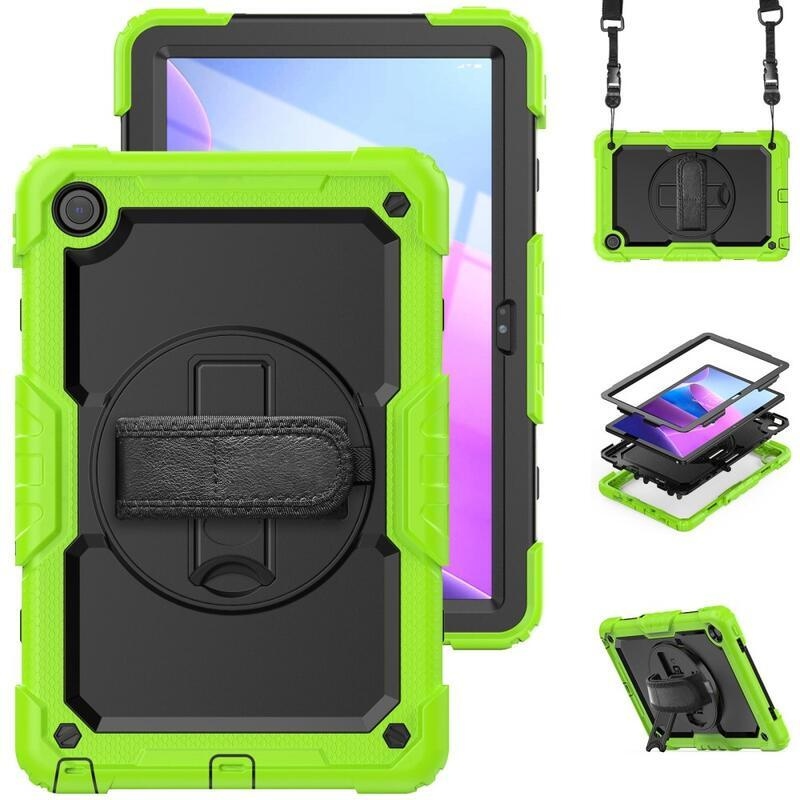 Hibrid táblagép tok kéztartóval és vállpánttal Lenovo Tab M10 Plus (3rd Gen) - zöld