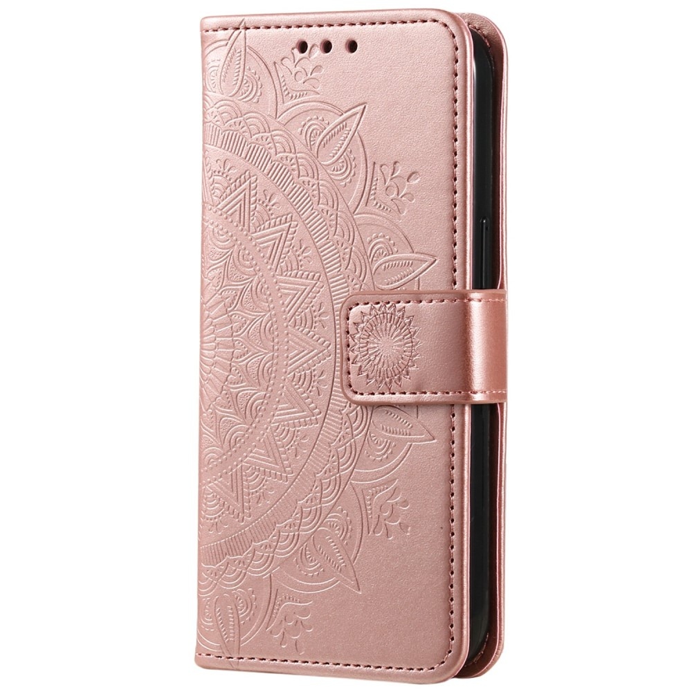 Mandala könyv tok Xiaomi Redmi Note 14 5G - rózsa arany