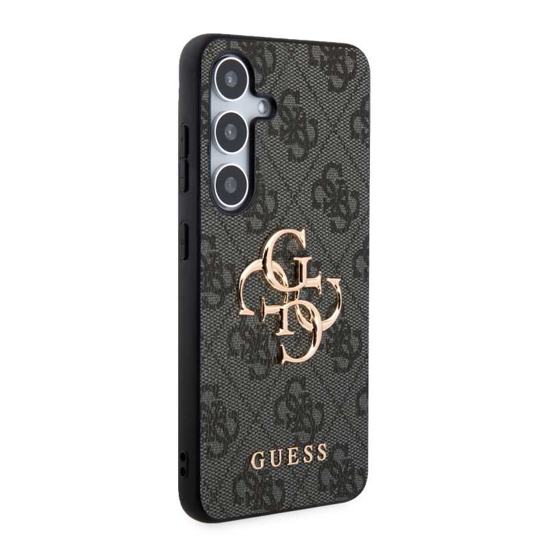 Guess PU 4G fém logó hátlap Samsung Galaxy S24+ szürke