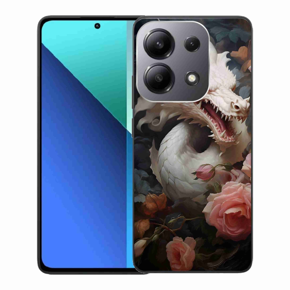 Gél borítás mmCase a Xiaomi Redmi Note 13-hoz - fehér sárkány