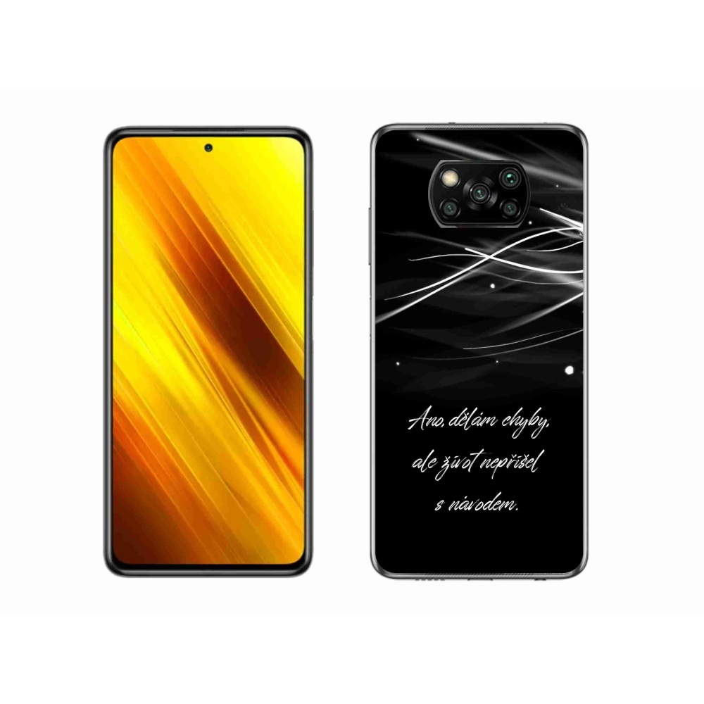 Gél borítás mmCase a Xiaomi Poco X3 Pro készülékhez - idézem fekete háttér