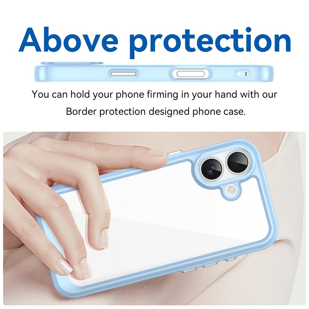 Gél tok fix hátlappal iPhone 17 készülékhez - kék