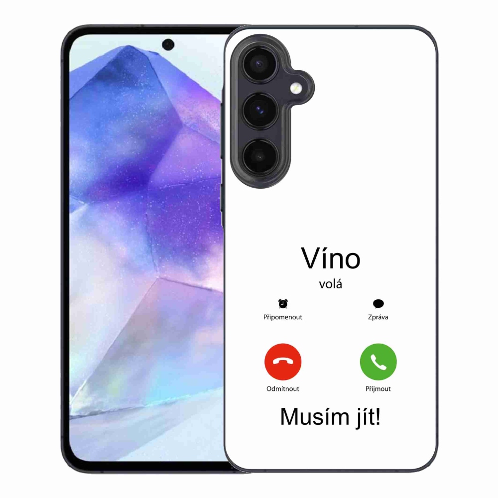 Gél borítás mmCase Samsung Galaxy A55 5G - bor hívja fehér háttérrel