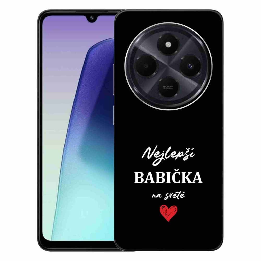 Gél borító mmCase a Xiaomi Redmi 14C/Poco C75 számára - a legjobb nagymama 1 fekete háttérrel