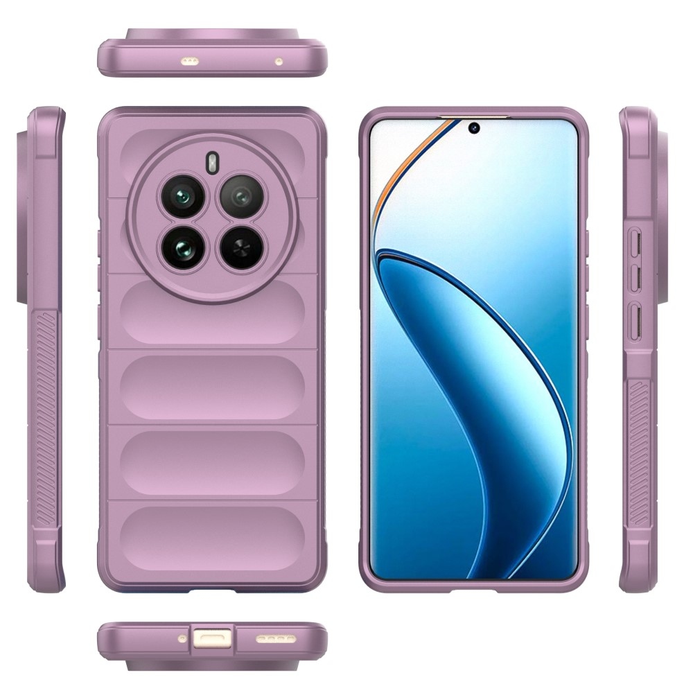 Rugg tartós zselés tok a Realme 12 Pro 5G/12 Pro+ 5G készülékhez - világos lila színben
