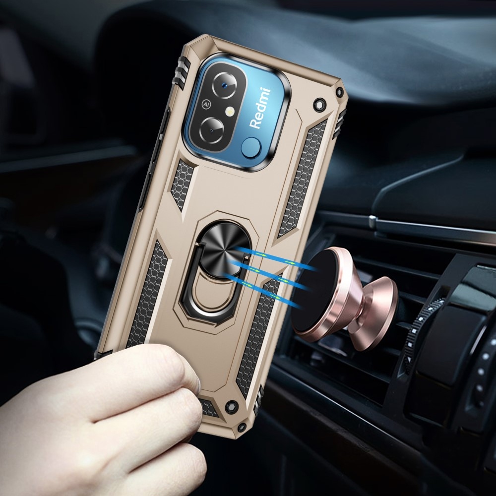 Gyűrűálló borítás Xiaomi Redmi 12C-hez - arany színben