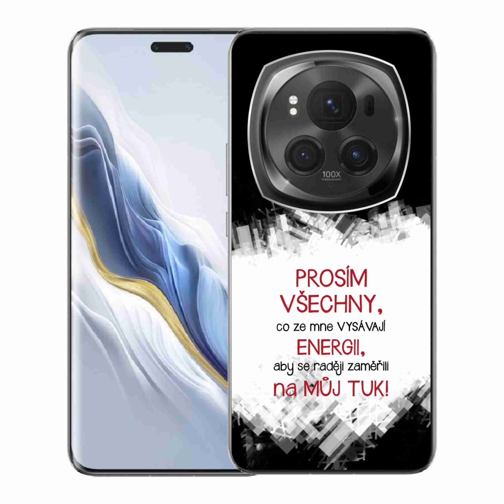 Gél borító mmCase a Honor Magic 6 Pro 5G készülékhez - vicces szöveg 1 piros