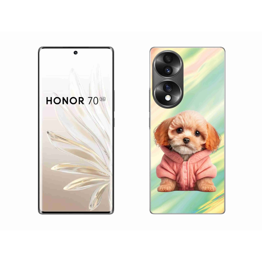Zselés borítás mmCase a Honor 70-hez - kiskutya pulóverben