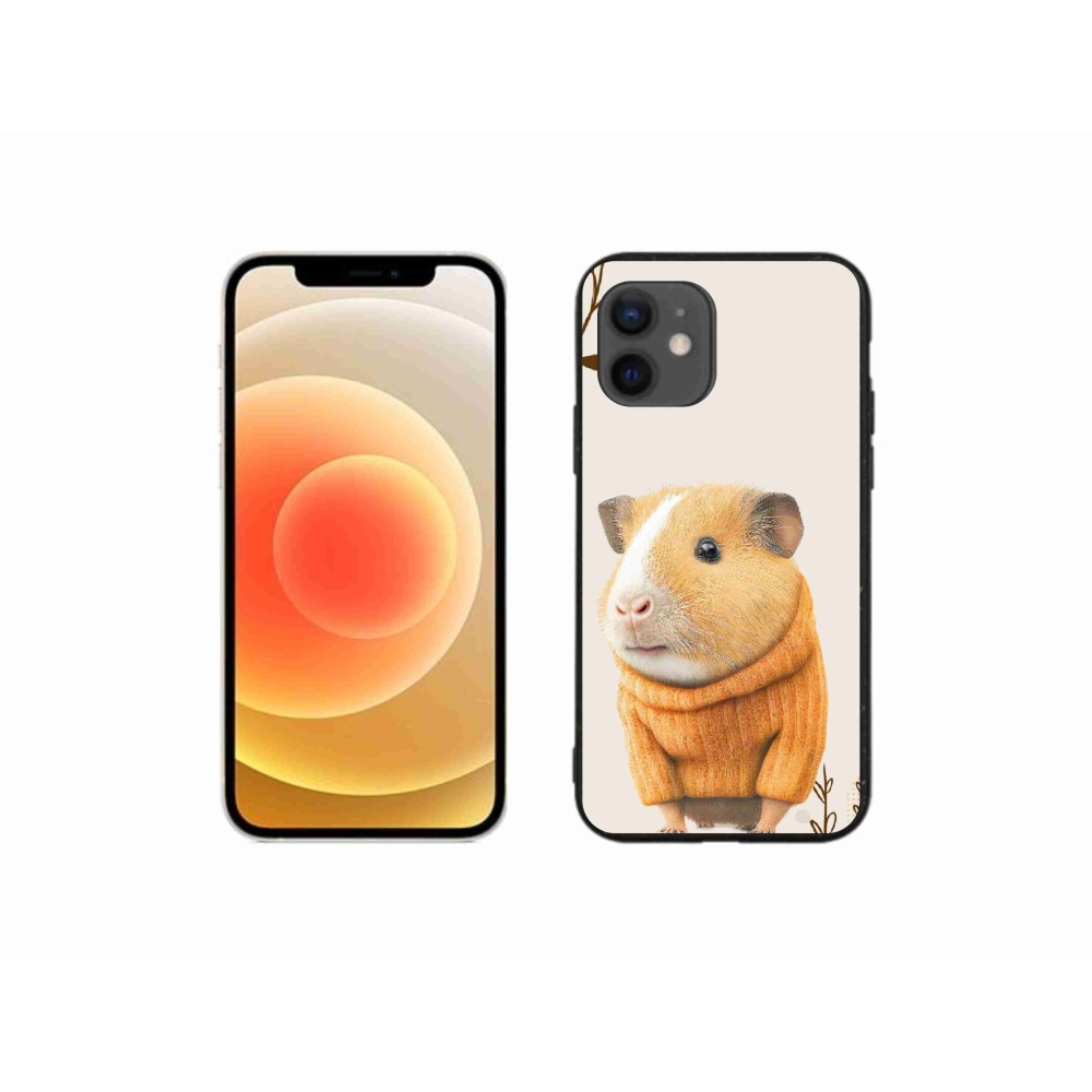 Gél borítás mmCase iPhone 12 mini készülékhez - tengerimalac pulóverben
