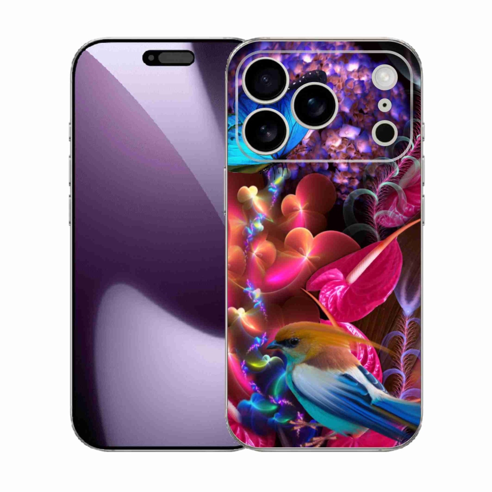Zselés borítás mmCase iPhone 17 Pro készülékhez - színes virágok