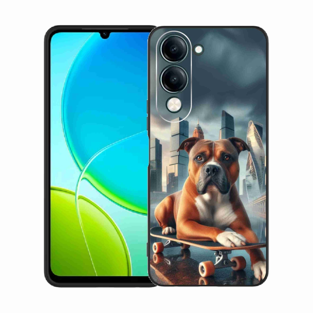Gél borítás mmCase a Vivo Y29s 5G-hez - kutya gördeszkán