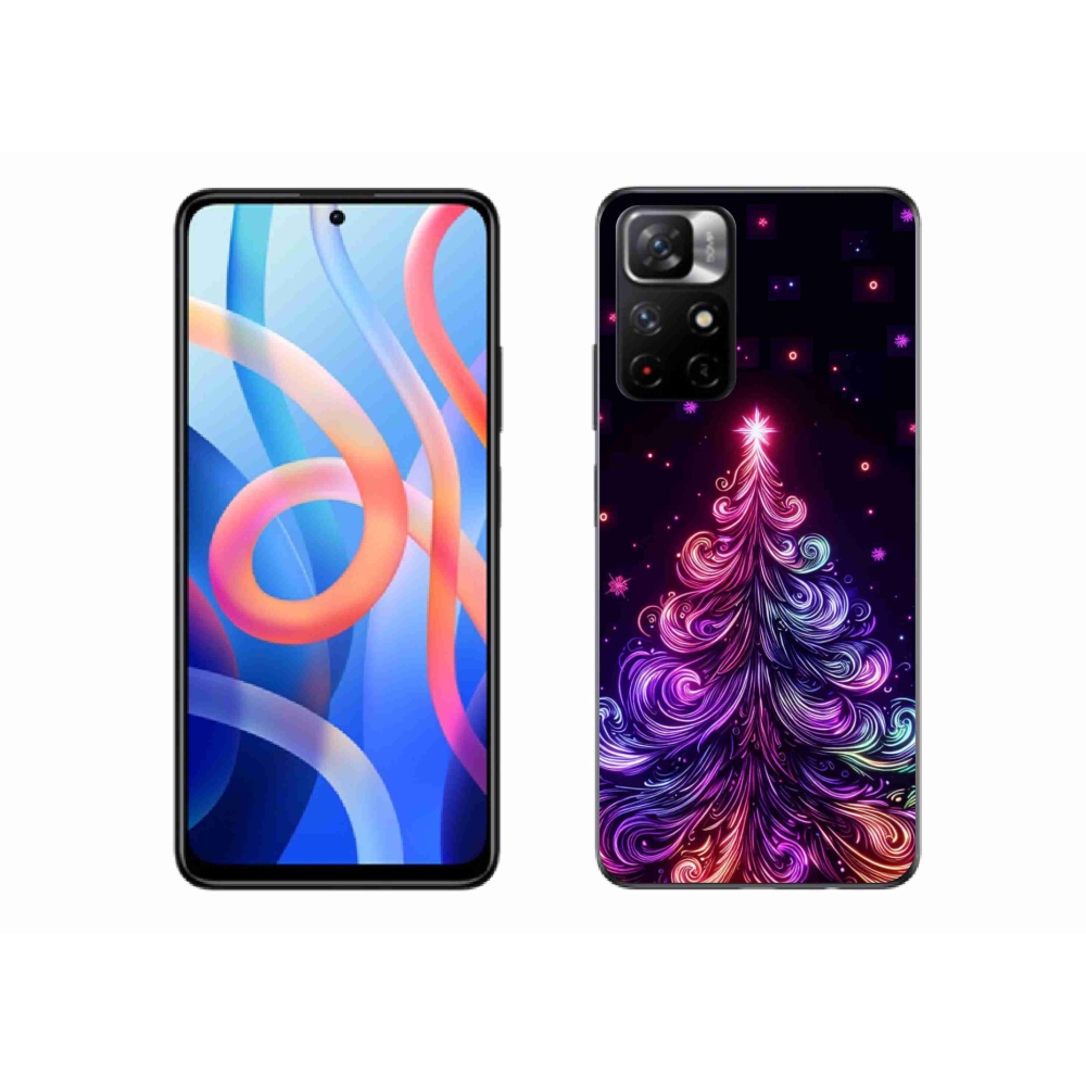 Gél borító mmCase a Xiaomi Redmi Note 11S 5G - neon karácsonyfa 1