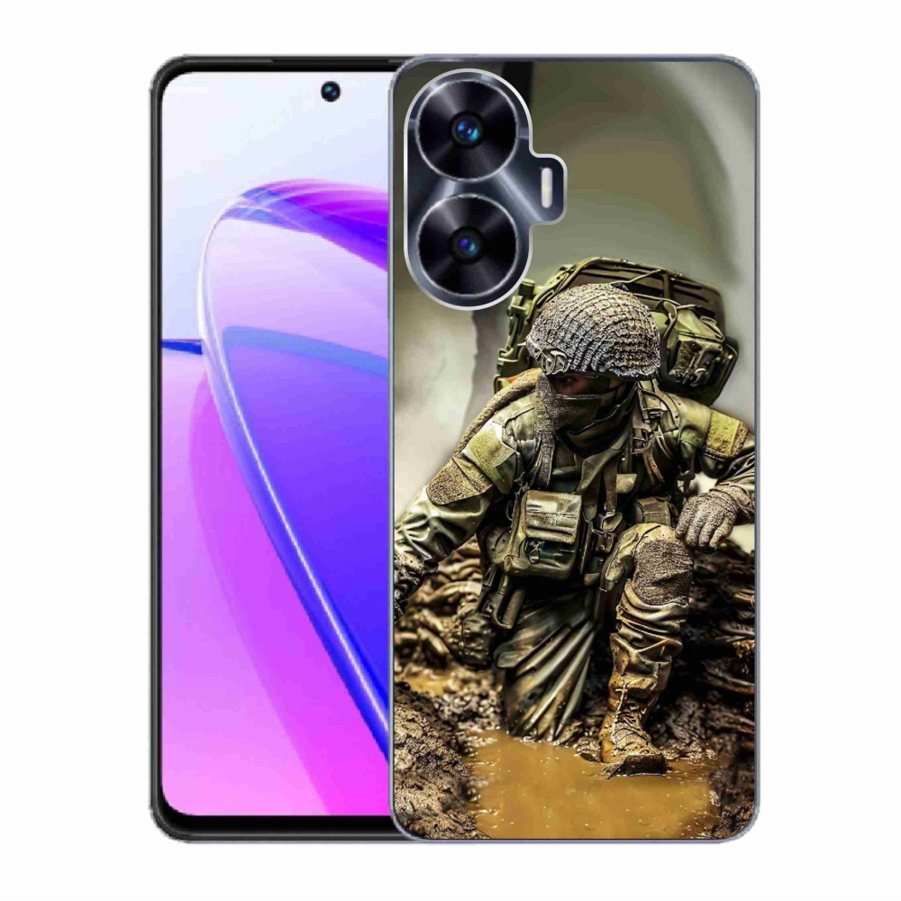 Gél borítás mmCase a Realme C55 készülékhez - katona