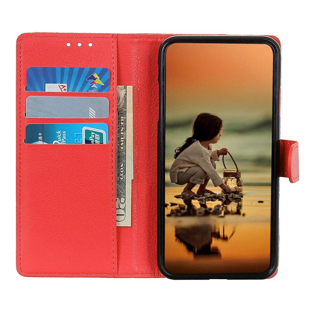 Litchie könyv tok Xiaomi Redmi 15C 4G/5G (173mm) - piros