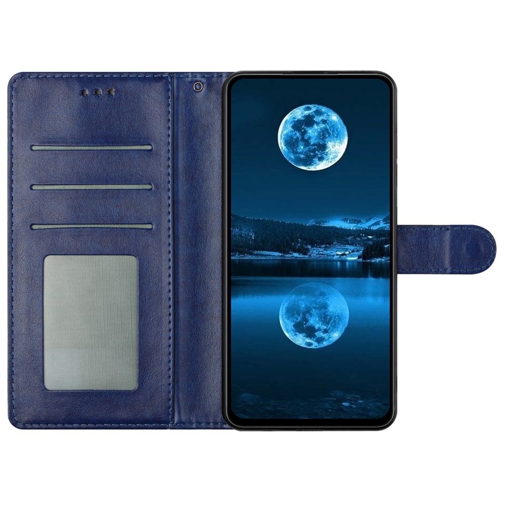 Vérrögök könyv tok a Xiaomi Redmi Note 14 5G-hez - kék