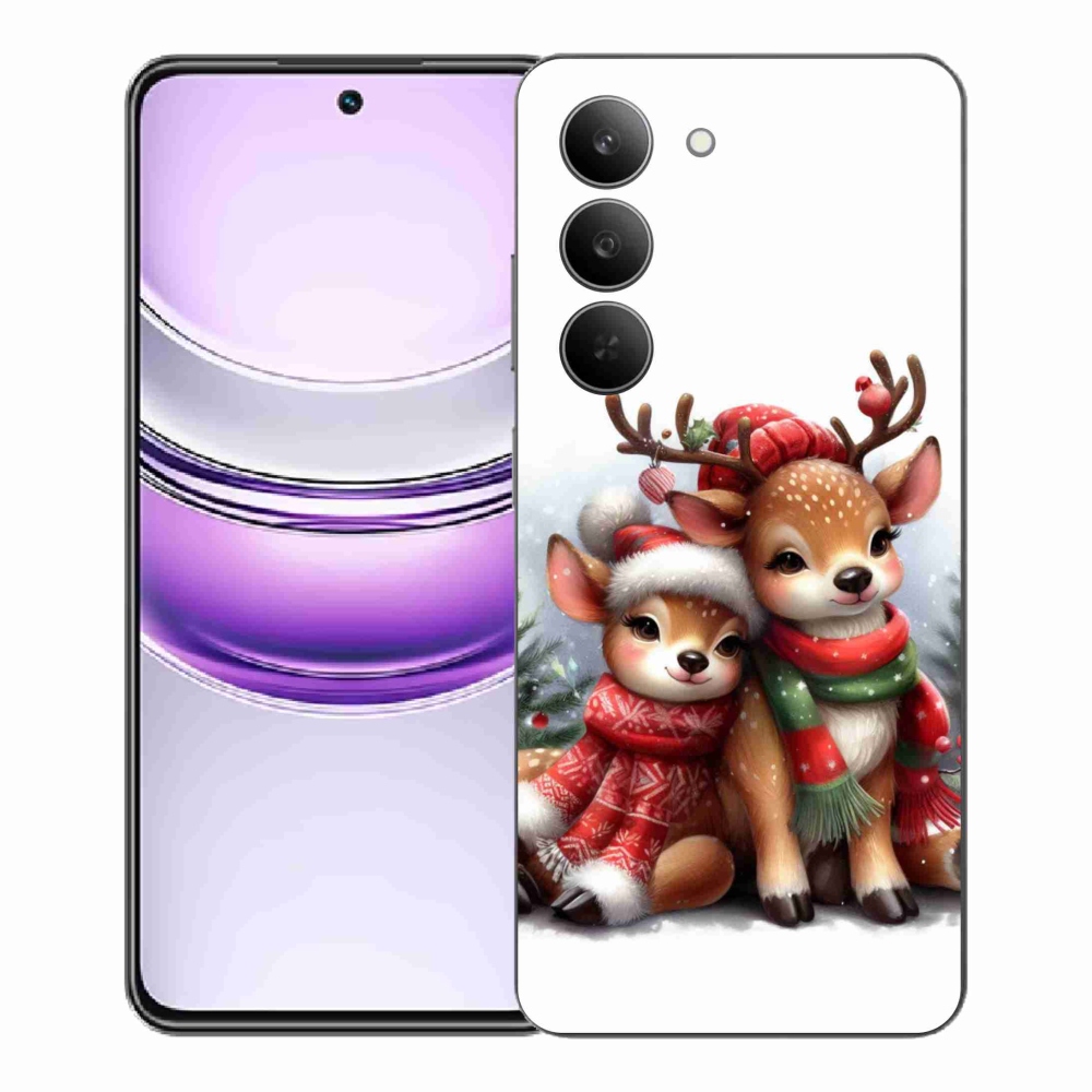 Gél borítás mmCase a Realme 14x 5G készülékhez - karácsonyi rénszarvas