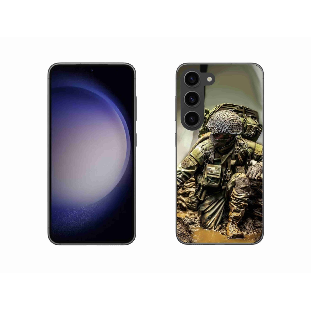 Zselés borítás mmCase Samsung Galaxy S23 5G - katonás