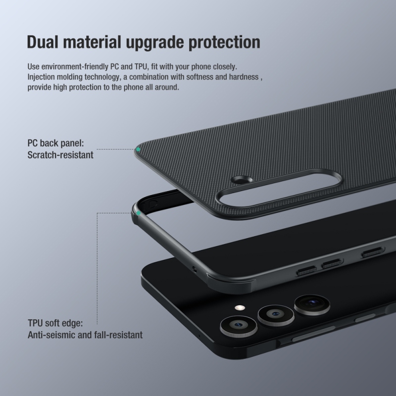 Nillkin Super Frosted PRO hátlap Samsung Galaxy A55 5G Deep Green - Samsung Galaxy A55 5G mélyzöld