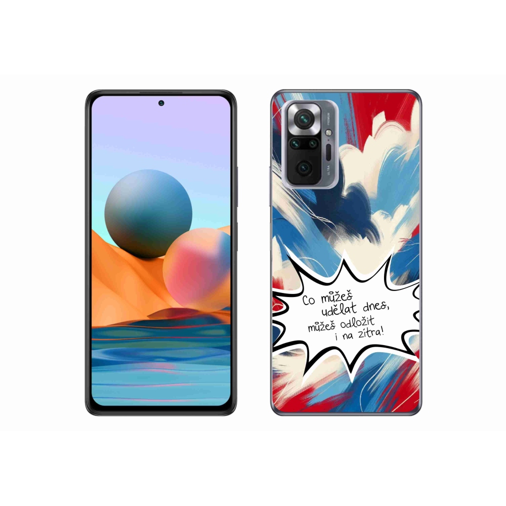 Gél borító mmCase a Xiaomi Redmi Note 10 Pro készülékhez - vicces szöveg 9 fehér háttér