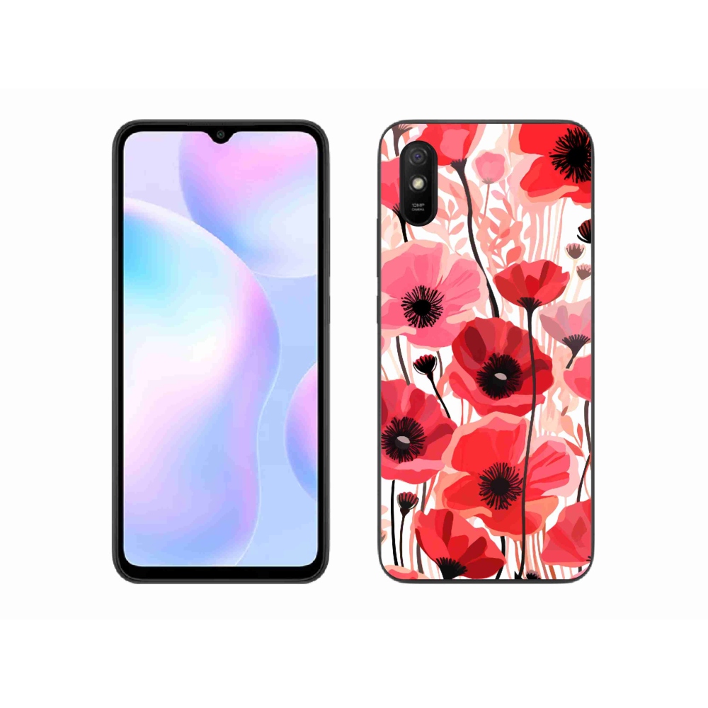 Gél borítás mmCase a Xiaomi Redmi 9AT-hoz - mákos 1