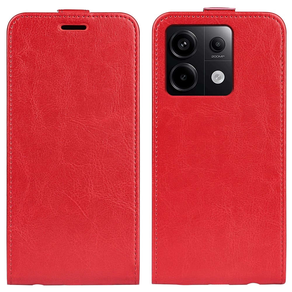 Függőleges flip tok Xiaomi Redmi Note 13 Pro 5G/Poco X6 5G - piros