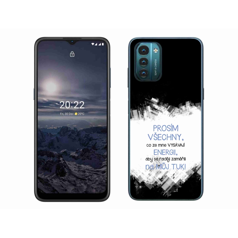Zselés borítás mmCase a Nokia G11/G21 készülékhez - vicces szöveg 1 kék