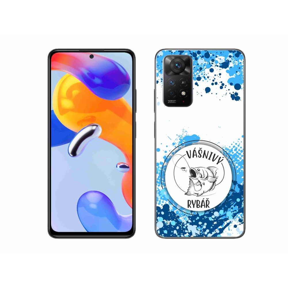 Gél borító mmCase a Xiaomi Redmi Note 11 Pro 4G/5G számára - szenvedélyes halász fehér háttérrel