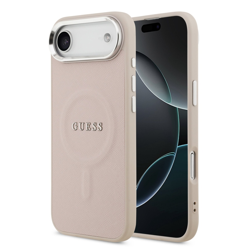Guess PU Saffiano MagSafe MagSafe hátlap iPhone Air rózsaszínhez